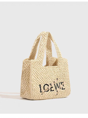 Street-fashion Tote táska papírból, szalma szövésű dizájn, nyitott felső, függőleges négyzet alakú forma, bélés poliészter-pamut, belső zseb a telefon számára