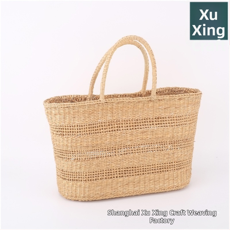 NatureMix slamená kabelka, zvislý štvorcový tvar, otvorený horný diel, bez podšívky, mestský štýl