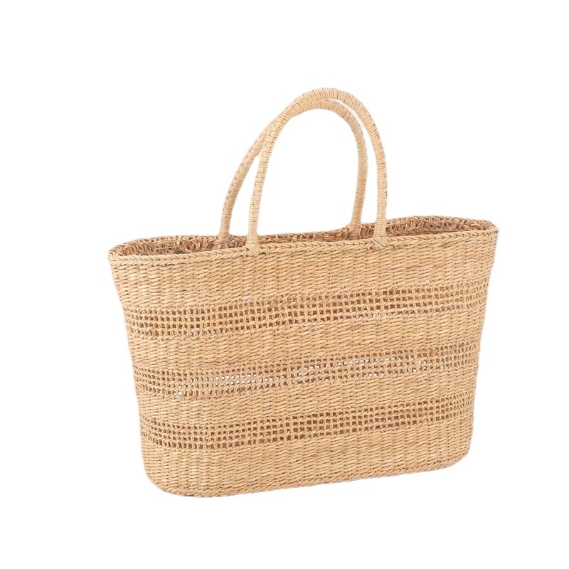 NatureMix slamená kabelka, zvislý štvorcový tvar, otvorený horný diel, bez podšívky, mestský štýl