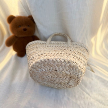 Shuangyi slamová taška, cylindrického tvaru, pletená, otvorená horná časť