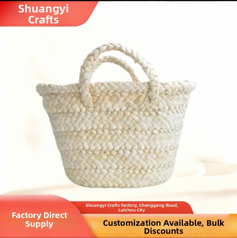 Shuangyi slamová taška, cylindrického tvaru, pletená, otvorená horná časť