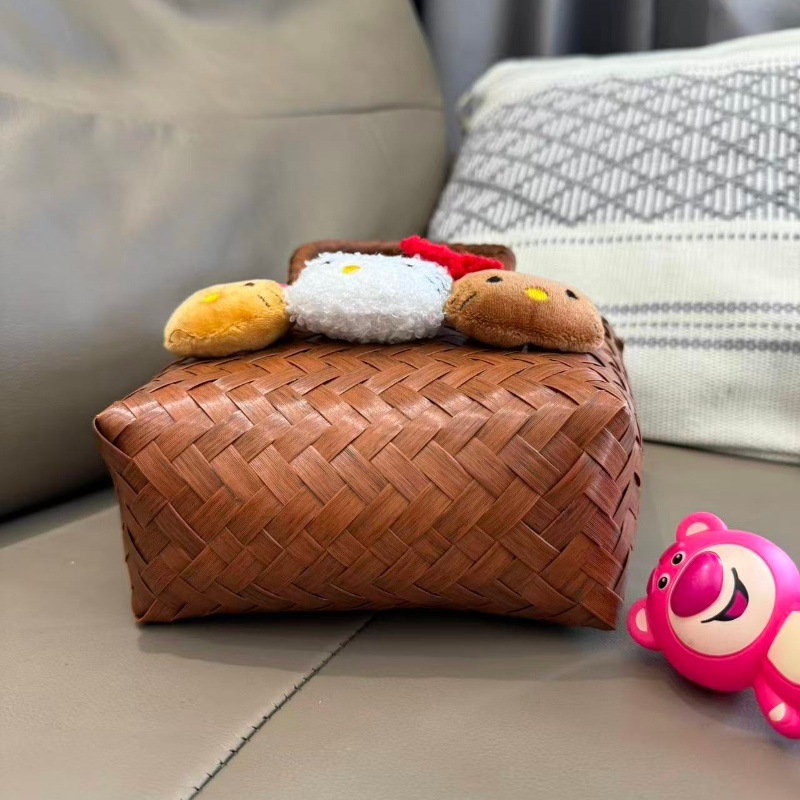 Ručno pletena PVC torba, svježeg i sladkog stila, horizontalan kvadratni oblik, unutarnja džep za telefon, Tianmei craftsmanship