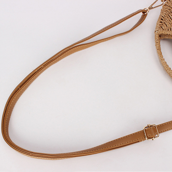 Crossbody taška z papírového lana, pletená, street-štýl, tvar dumpling, magnetické zapínanie