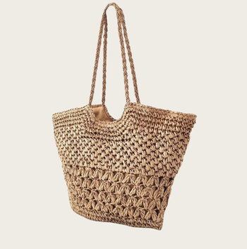 Torba za ramena od papirnatog tkanja, gradski stil, vodoravni kvadratni oblik, zatvarač, podstava s teksturom breskvine kože