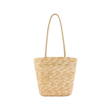 Taška zo slamy pšenice, ručne pletená, vertikálny štvorcový tvar, podšívka z polyestra, magnetické zapínanie, dvojité popruhy