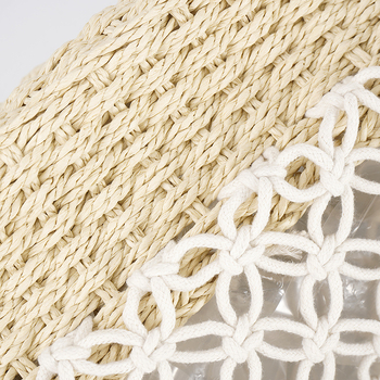 Szövött Tote táska (anyag: pamutfonal + papírszál; stílus: szövött; bélés: poliészter-pamut; fül: dupla fogantyú; szezon: 2025 nyár)