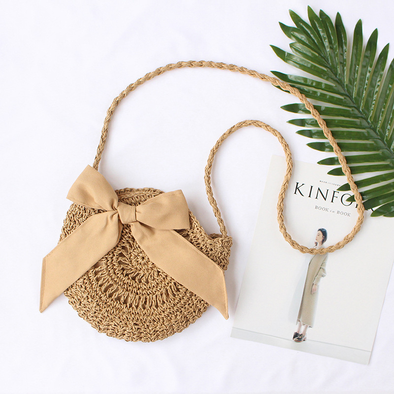 Slamená taška, materiál: papierové lano, trend: slaměné tašky, štýl: literárno-umelecký národný štýl, vhodná na voľnočasové cestovanie