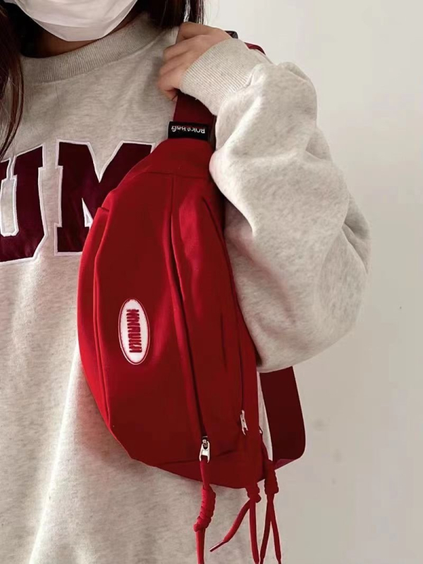 Unisex torba od najlona za prsa i uz tijelo, zatvarač, mekani vanjski dio, poliester podstava, svakodnevna casual upotreba, proljeće 2024