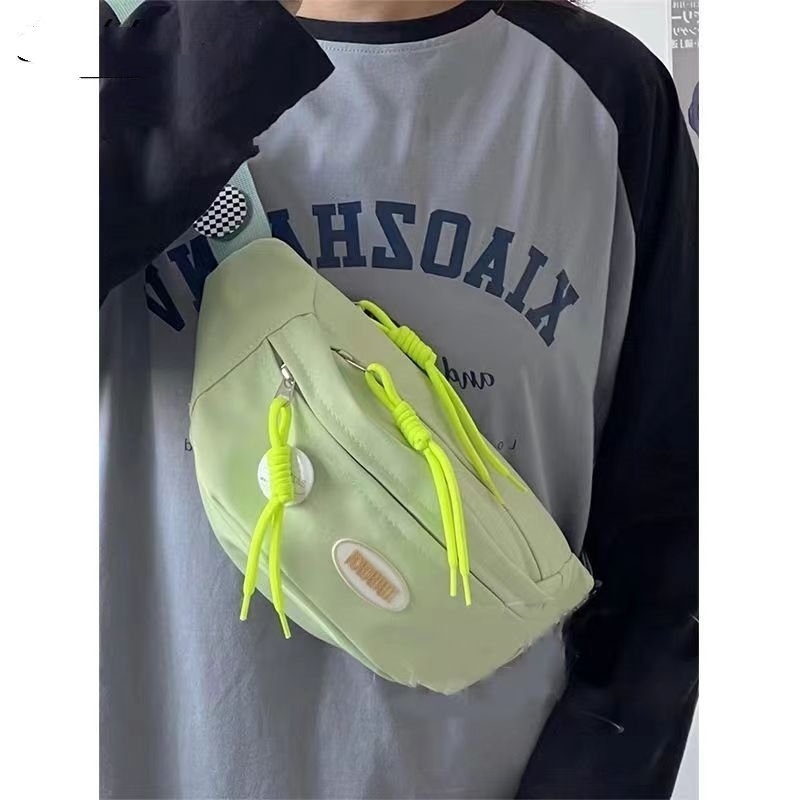 Unisex torba od najlona za prsa i uz tijelo, zatvarač, mekani vanjski dio, poliester podstava, svakodnevna casual upotreba, proljeće 2024