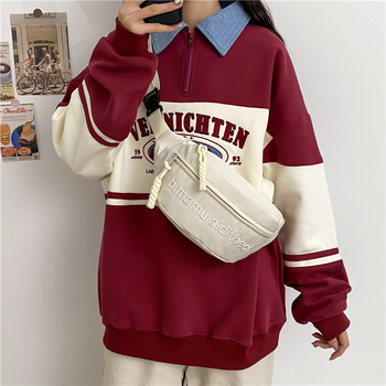 Prenosná dámska crossbody taška, mestský štýl, Oxford látka, zipsové uzatvorenie, polyester podšívka, vnútorné vrecko so zipsom typu sendvič