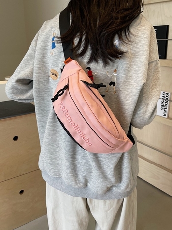 Nylonová crossbody taška, mestský štýl, zips, vrecko na telefón