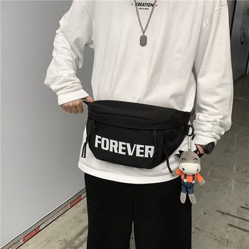 Plátená pásová taška / crossbody taška s vreckami na telefón a občiansky preukaz, zips, polyesterová podšívka, mäkká rúčka, jar 2025