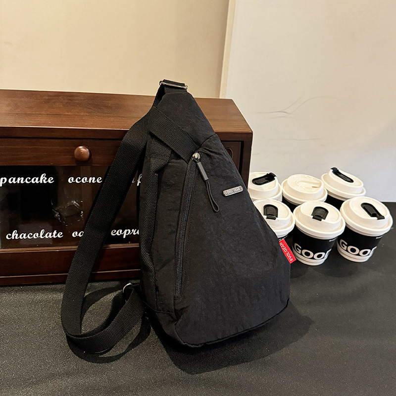 Τσάντα στήθους με αστικό μινιμαλισμό, νάιλον, Άνοιξη 2025, φερμουάρ, λαμιναρισμένο εσωτερικό θήκη