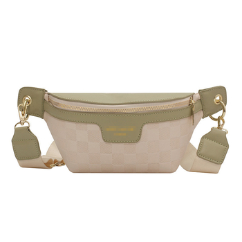 Γυναικεία PU τσάντα crossbody με quilted υφή, φερμουάρ, φαρδύ λουρί, μεγάλος αποθηκευτικός χώρος, στυλ δρόμου