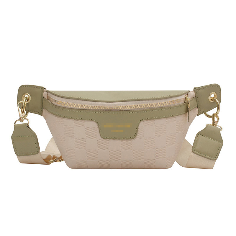 Γυναικεία PU τσάντα crossbody με quilted υφή, φερμουάρ, φαρδύ λουρί, μεγάλος αποθηκευτικός χώρος, στυλ δρόμου