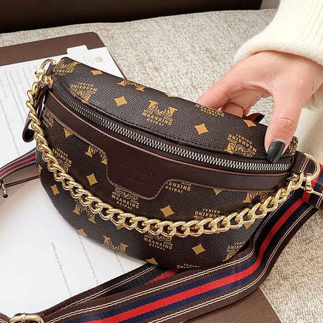 Geantă crossbody Dumpling, stil stradal, material PU, buzunar pentru telefon, fermoar