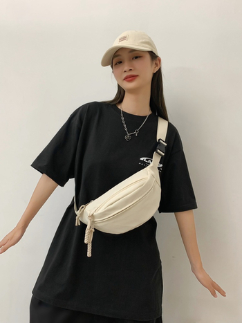 Ženska platnena crossbody torbica, ljeto 2024, zatvarač, 3D vanjski dizajn