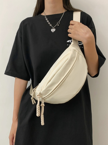 Ženska platnena crossbody torbica, ljeto 2024, zatvarač, 3D vanjski dizajn