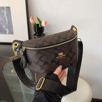 Γυναικεία PU τσάντα crossbody με κλείσιμο με φερμουάρ, μαλακή γραμμή, εσωτερική τσέπη με φερμουάρ, επένδυση πολυεστέρα — Άνοιξη 2025