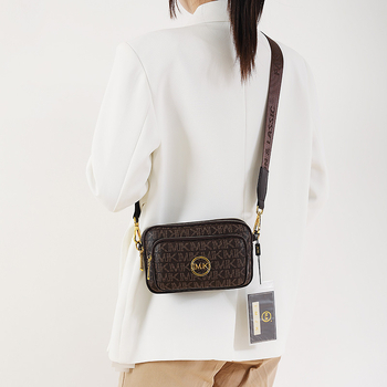 Crossbody torbica s vintage otiskom - PU materijal, zatvarač, polyester podstava, unutarnji džep s patchom, unutarnji sloj, za svakodnevnu upotrebu