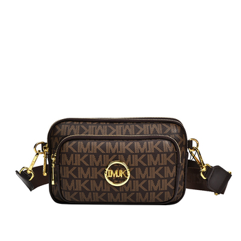 Crossbody torbica s vintage otiskom - PU materijal, zatvarač, polyester podstava, unutarnji džep s patchom, unutarnji sloj, za svakodnevnu upotrebu