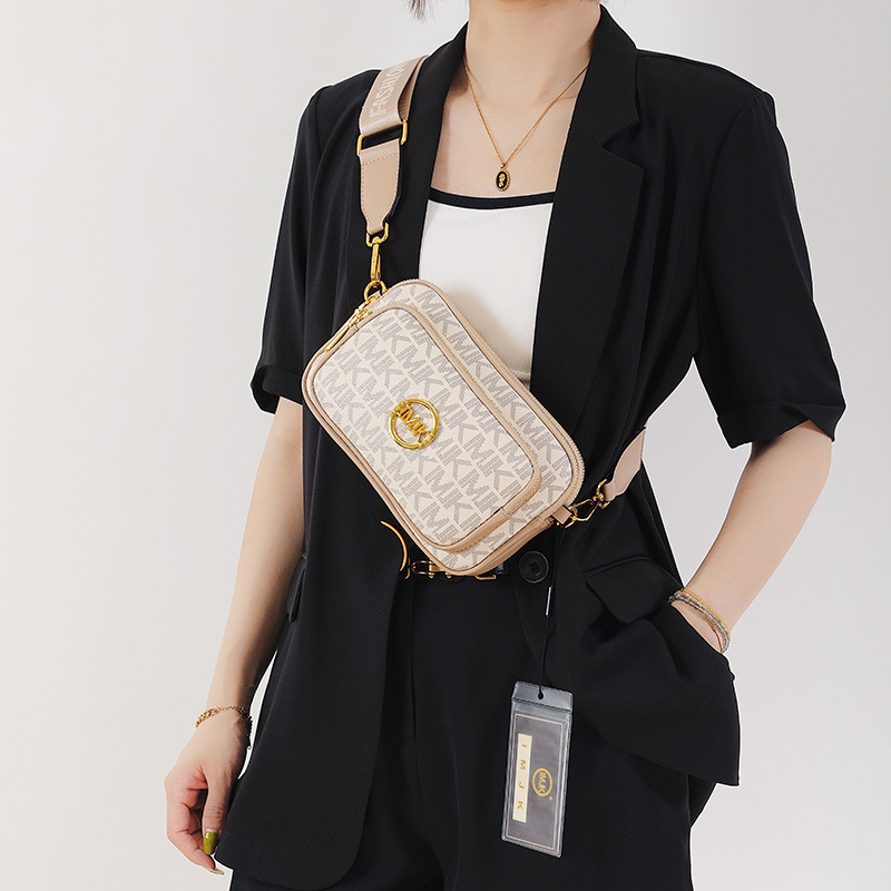 Crossbody torbica s vintage otiskom - PU materijal, zatvarač, polyester podstava, unutarnji džep s patchom, unutarnji sloj, za svakodnevnu upotrebu