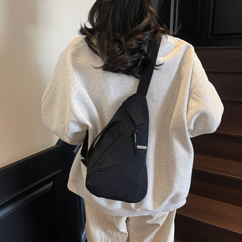 Γυναικεία τσάντα crossbody για ώμο σε αστικό μινιμαλιστικό στυλ, ύφασμα, φθινοπωρινό 2025, επένδυση πολυεστέρα, άνοιγμα με κορδόνι