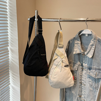 Γυναικεία τσάντα crossbody για ώμο σε αστικό μινιμαλιστικό στυλ, ύφασμα, φθινοπωρινό 2025, επένδυση πολυεστέρα, άνοιγμα με κορδόνι