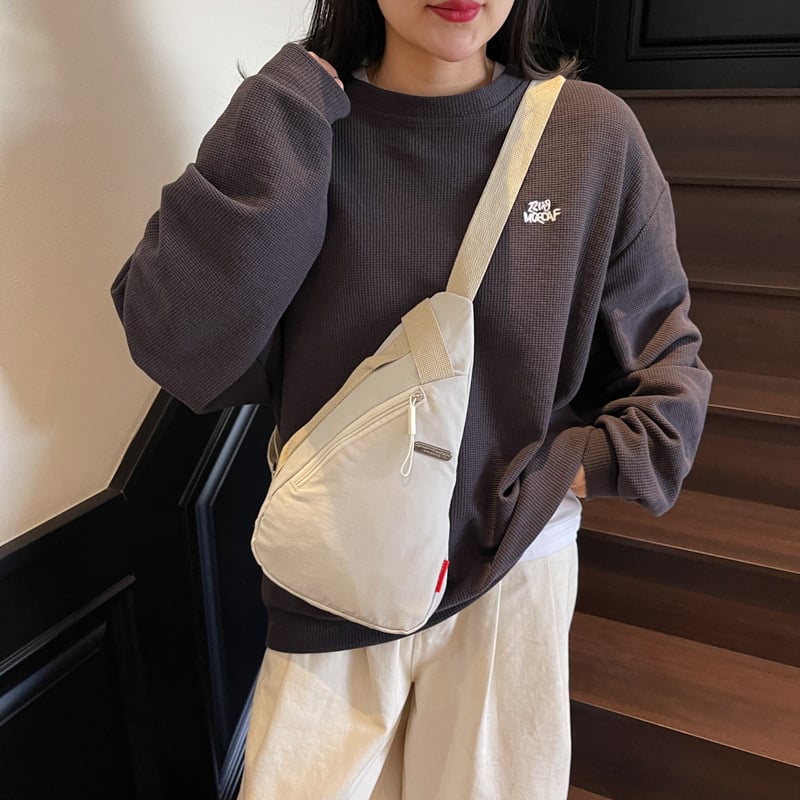 Γυναικεία τσάντα crossbody για ώμο σε αστικό μινιμαλιστικό στυλ, ύφασμα, φθινοπωρινό 2025, επένδυση πολυεστέρα, άνοιγμα με κορδόνι