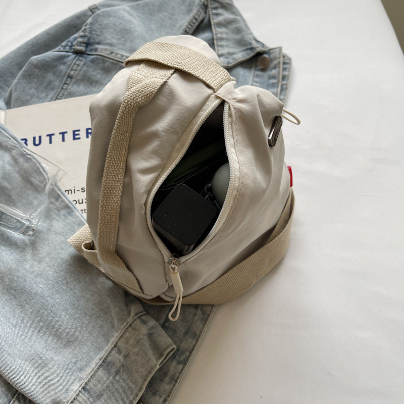 Γυναικεία τσάντα crossbody για ώμο σε αστικό μινιμαλιστικό στυλ, ύφασμα, φθινοπωρινό 2025, επένδυση πολυεστέρα, άνοιγμα με κορδόνι