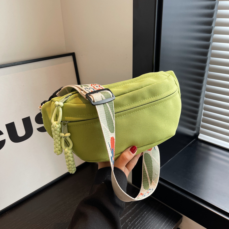 Τσαντα μέσης από καμβά με θήκη για κινητό – απαλό καμβά, κλείσιμο με φερμουάρ, επένδυση πολυεστέρα, καθημερινή χρήση, Φθινόπωρο 2023