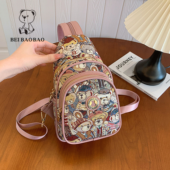 North Bag platnena crossbody torba – gradski jednostavan stil, džep na zip, proljeće 2024