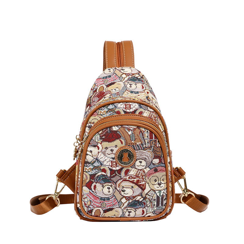 North Bag platnena crossbody torba – gradski jednostavan stil, džep na zip, proljeće 2024