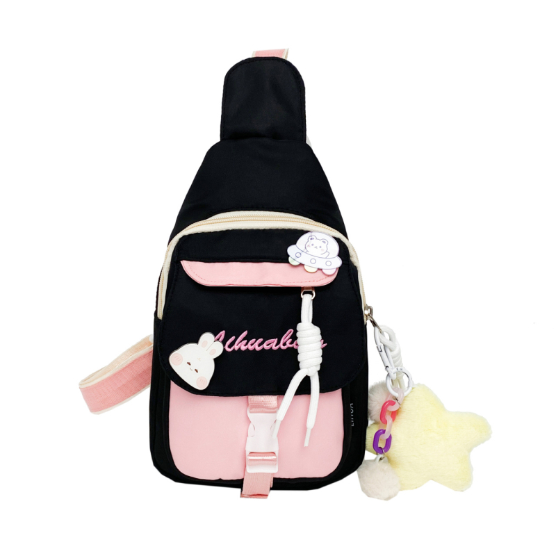 Ženska crossbody torba u stilu Harajuku Ulzzang, najlon, podstava od poliesterja, zatvarač, džep za telefon i dokumente