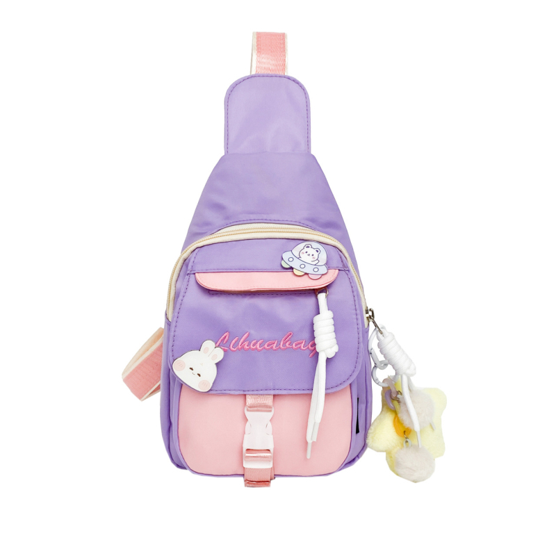 Ženska crossbody torba u stilu Harajuku Ulzzang, najlon, podstava od poliesterja, zatvarač, džep za telefon i dokumente
