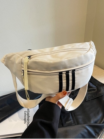 Najlon torbica za struk/crossbody sa zatvaračem, unutarnja džep sa zatvaračem, Oxford podstava, međuslojni sloj, jesen 2024