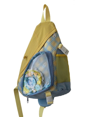 Dicarlo crossbody torba, svjež i sladak stil, najlon materijal, oblik jastuka, zatvaranje zatvaračem
