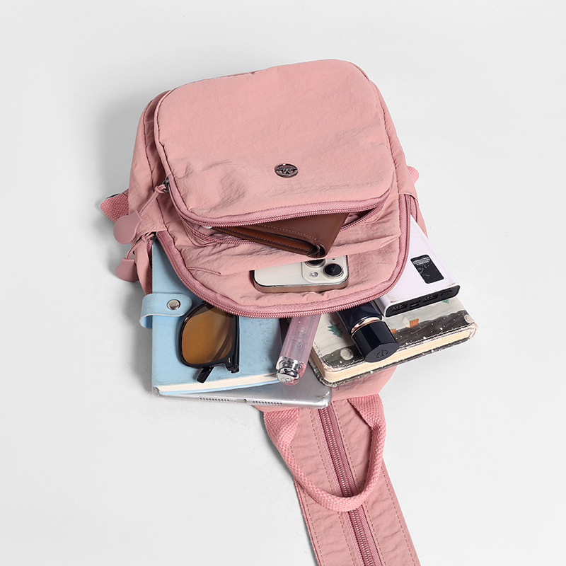 Ženska crossbody torba za slobodno vrijeme, platno, podstava poliester, zatvaranje zipom, unutarnja struktura: džep za telefon (Slobodno vrijeme; Platno; Poliester; Zip; Džep za telefon)