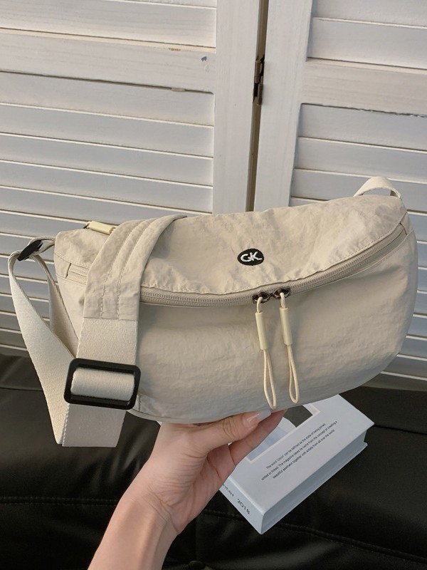 Crossbody torba od platna, svakodnevni stil, ovalni oblik, zatvarač, unutarnja pretinac