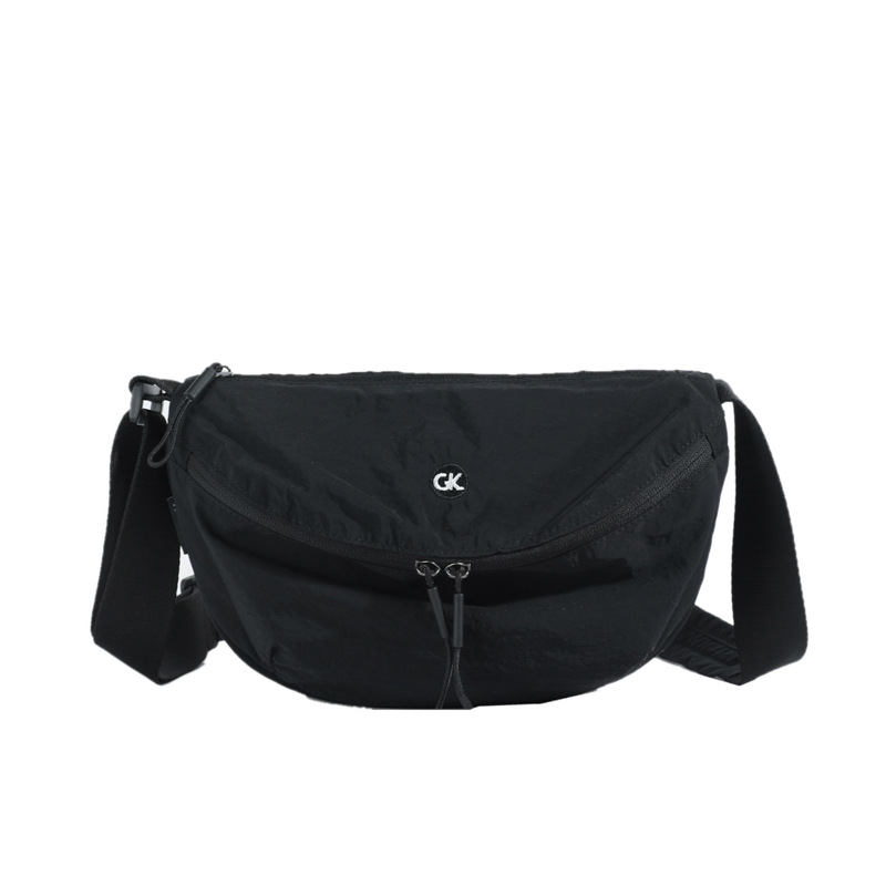Crossbody torba od platna, svakodnevni stil, ovalni oblik, zatvarač, unutarnja pretinac