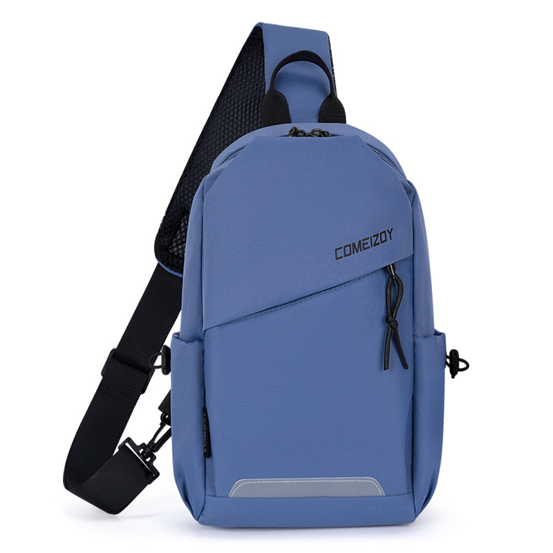 Kumiku torba za prsa, gradski jednostavan stil, materijal: Cavalry twill nylon kompozitna tkanina, zatvarač, laminirani džep sa zatvaračem