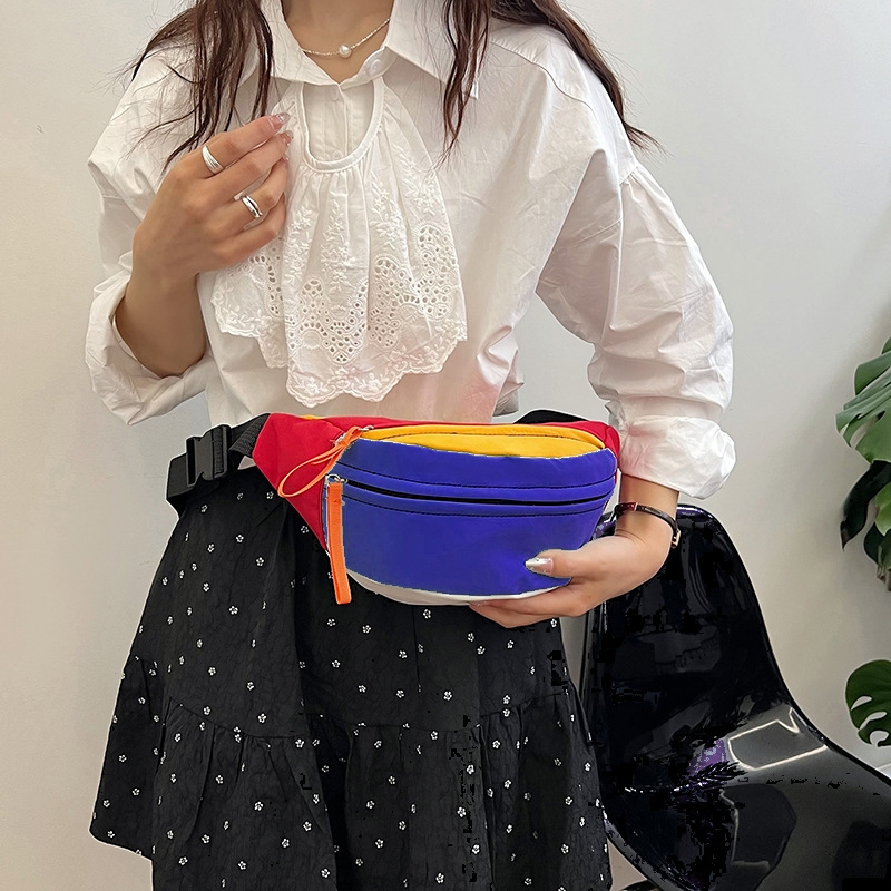 Harajuku sportska torbica za prsa, velika kapaciteta, crossbody; vanjski materijal najlon, podstava poliester, otvaranje zatvarač, džep za mobitel, tvrdoća srednje mekana, pogodna za rekreacijska putovanja