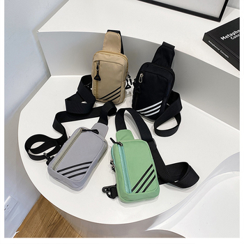 Ženska crossbody torbica – ulični stil, kompozitni materijal, zatvaranje zipom, trodimenzionalna vanjska torba