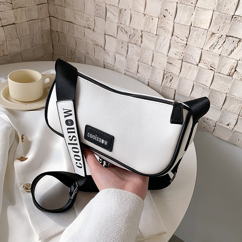Ženska crossbody torba od PU kože, oblika dumpling, zatvarač, podstava od najlona