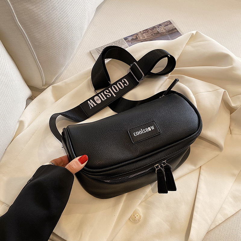 Ženska crossbody torba od PU kože, oblika dumpling, zatvarač, podstava od najlona