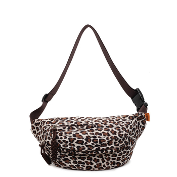 Kožna crossbody torba (poliesterska podstava, zatvarač, unutarnji džep za telefon, vanjski otvoreni džep)