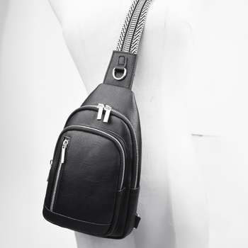 Ženska PU crossbody torbica sa zipom i džepom za telefon, ovalnog oblika