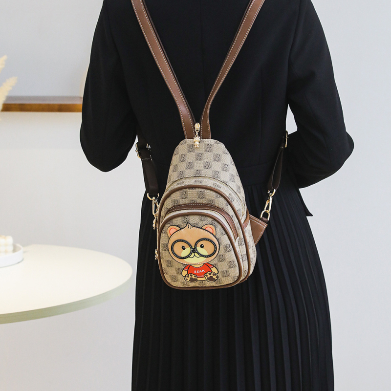 North bag Vertikalna crossbody torba, PU materijal, urban stil, zatvarač, skriveni unutarnji džep
