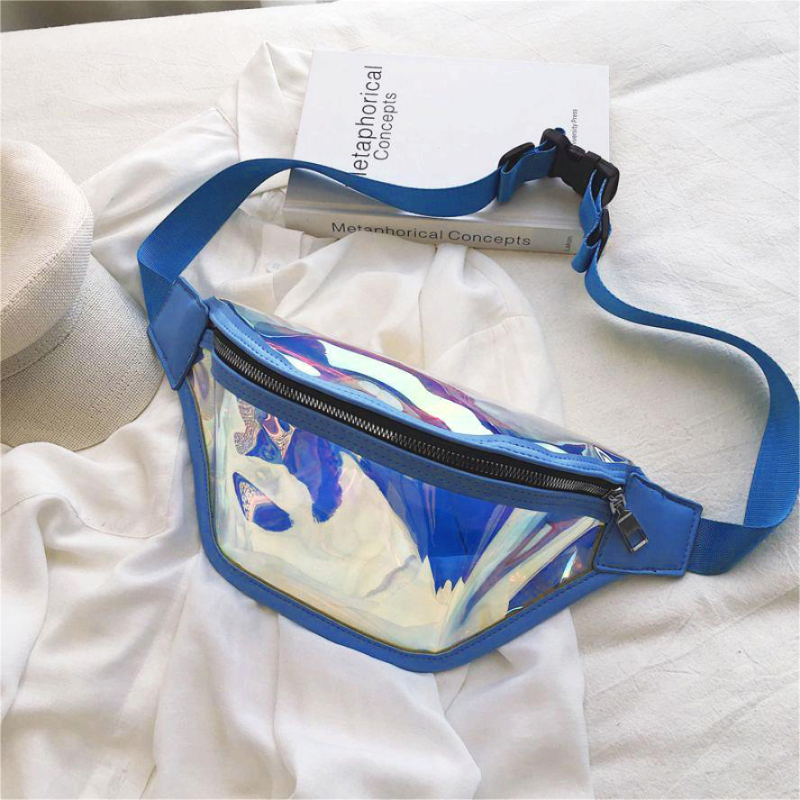 Prozirna PVC torba preko ramena, vodootporna, s pretincima za telefon i osobnu iskaznicu, Xubin, ulični stil