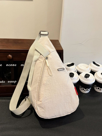 Unisex crossbody torba - najlon, podstava najlon, zatvarač, cyber funkcionalni stil, za slobodno vrijeme putovanja